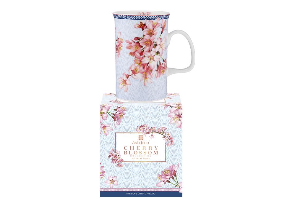 Mug featuring delicate pink cherry blossoms