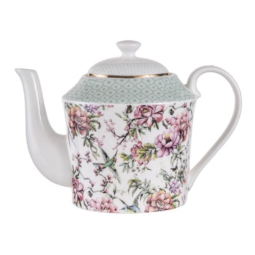 Chinoiserie Infuser Teapot is accented with touches of gold