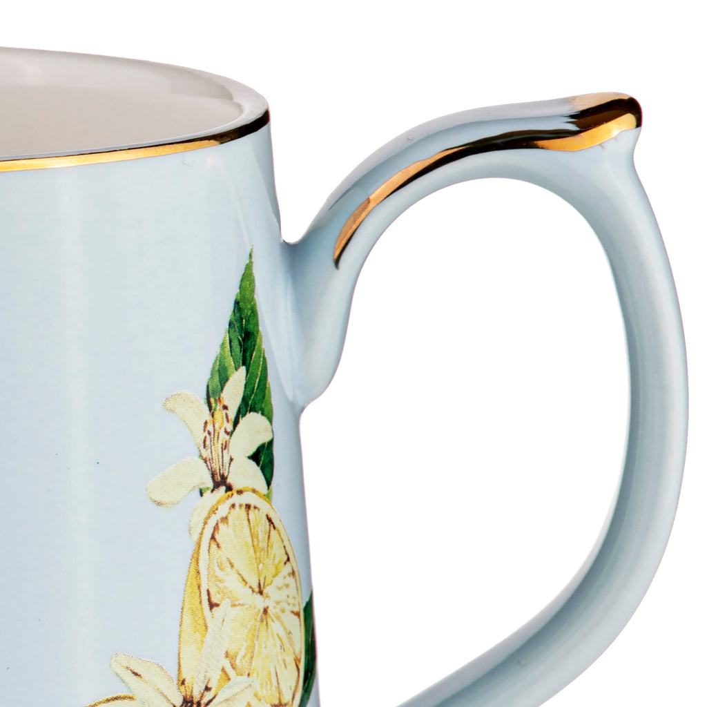 Citrus Blooms Mug accented with gold detailing