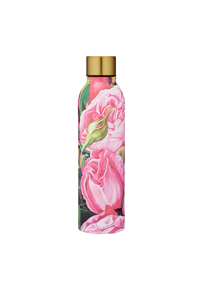 Blooms Insulated Drink Bottle with luxurious gold detailing