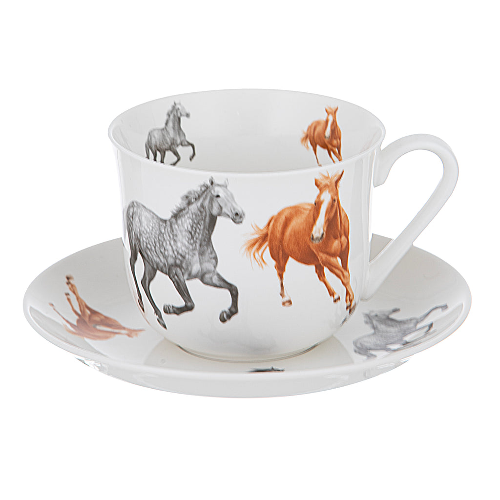 Horses By Charlotte Cup & Saucer