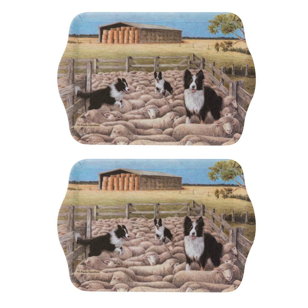 Working Dogs Sheep Yard 2pk Scatter Tray