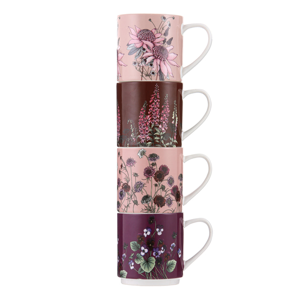 Secret Garden Pink Stackable 4pk Mug
