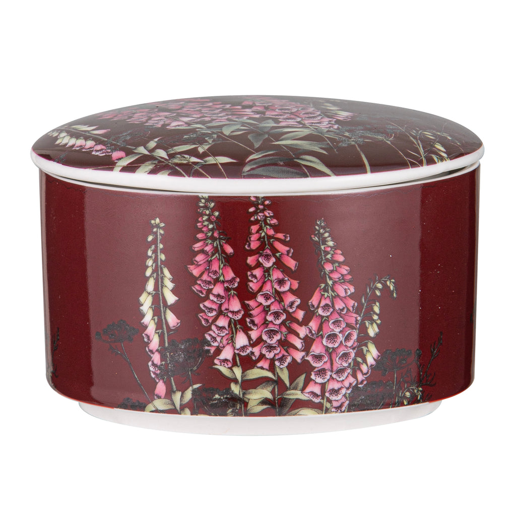 Secret Garden Maroon Trinket Box