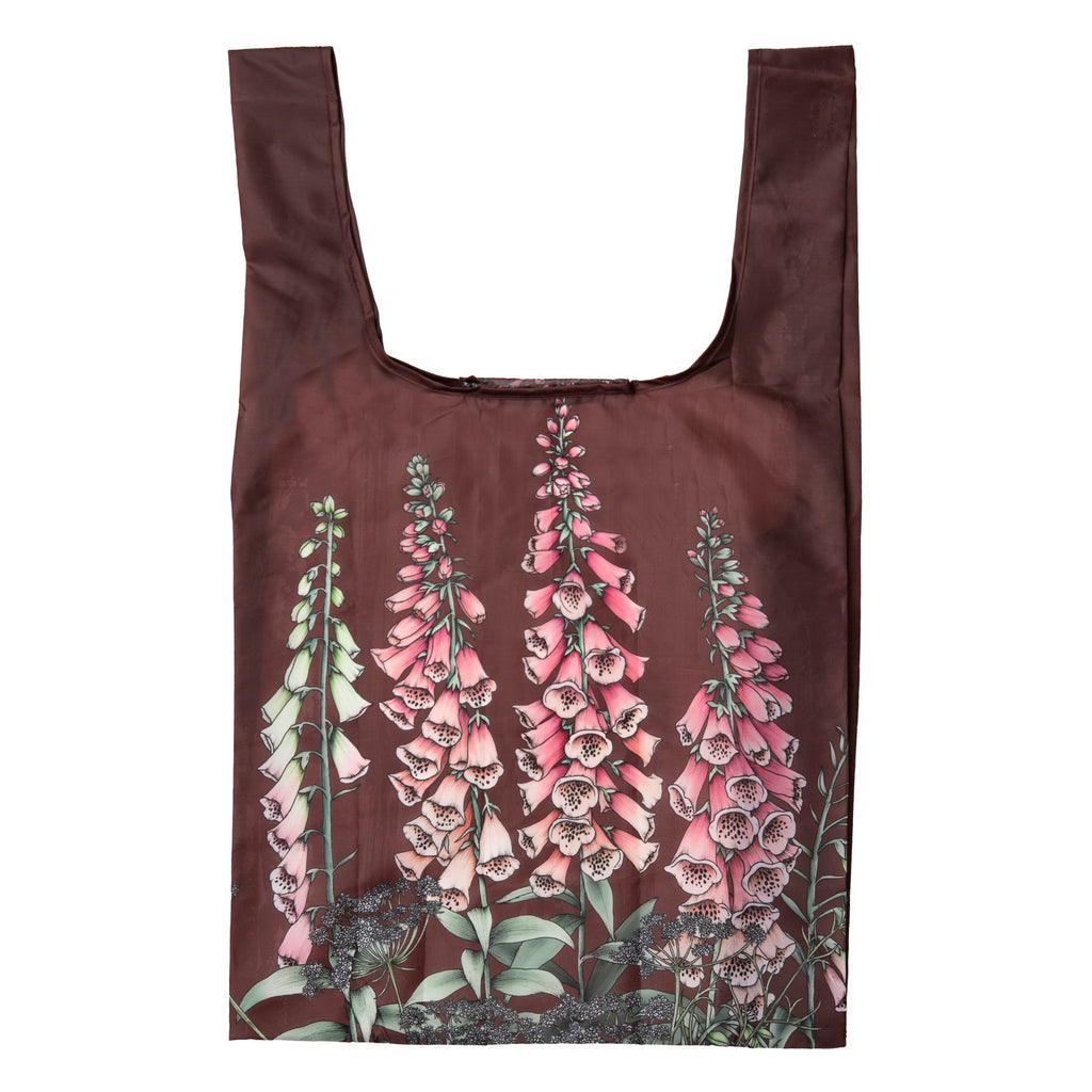 Secret Garden Maroon Shopping Bag