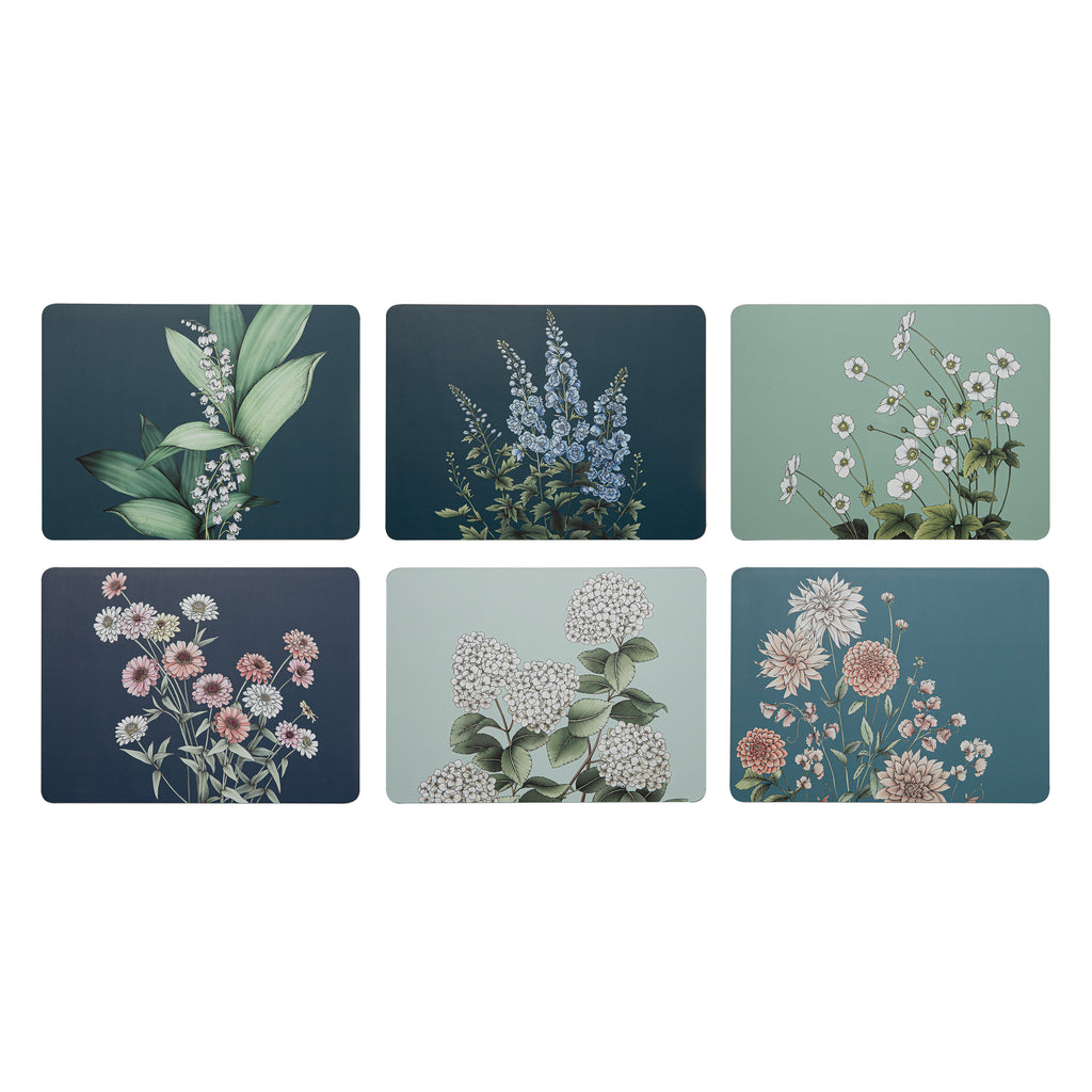 Secret Garden Blue 6pk Placemat