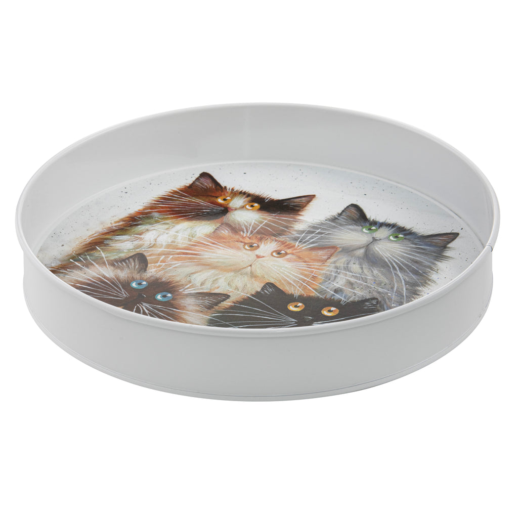 Kim's Cats Round Serving Tray