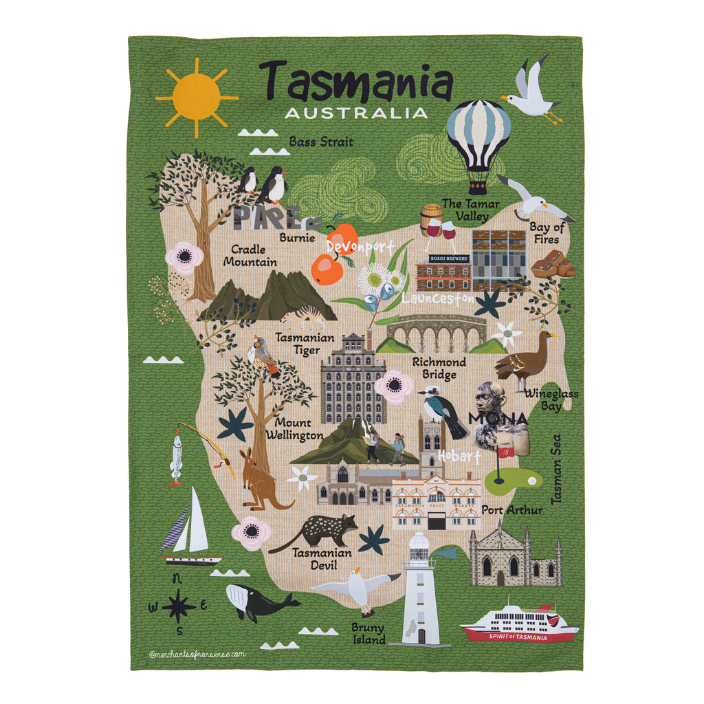 Land Down Under Tas Kitchen Towel