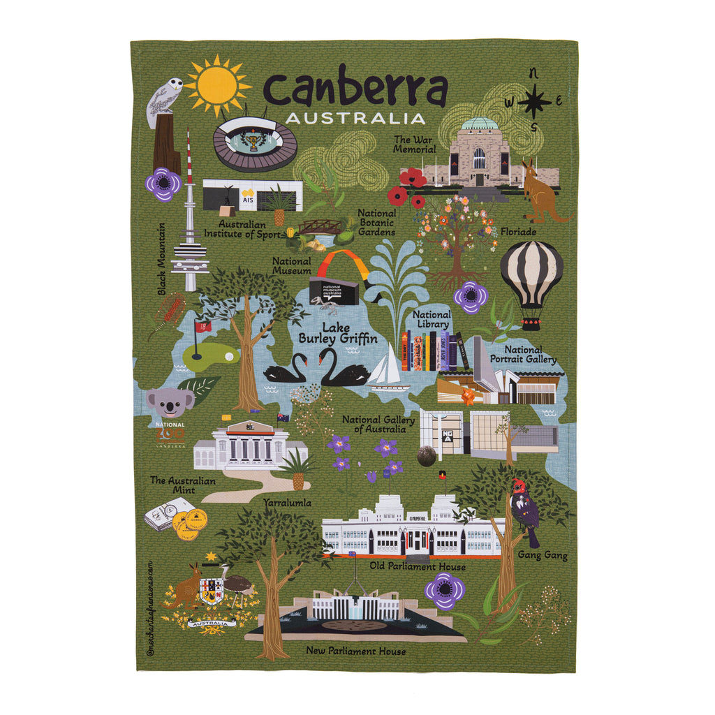 Land Down Under Canberra Kitchen Towel