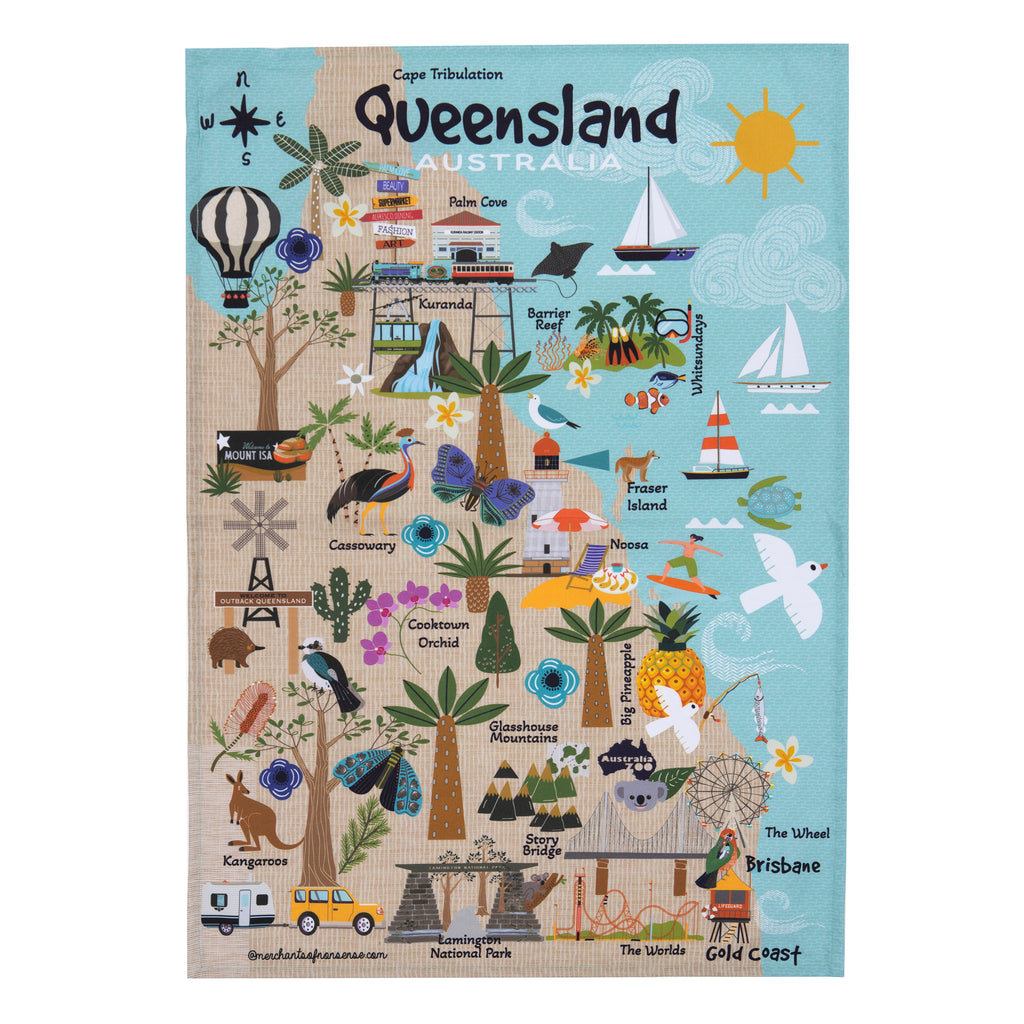 Land Down Under Qld Kitchen Towel