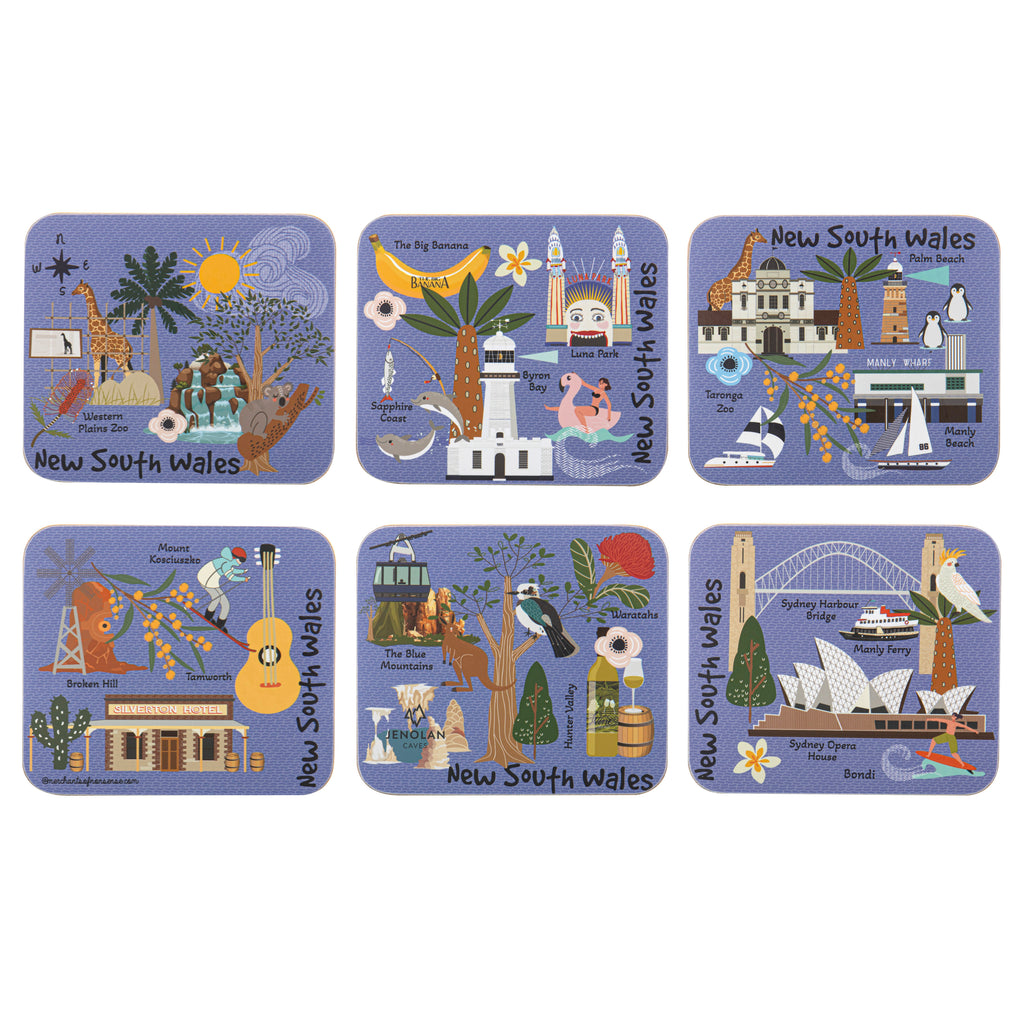 Land Down Under NSW 6pk Coaster