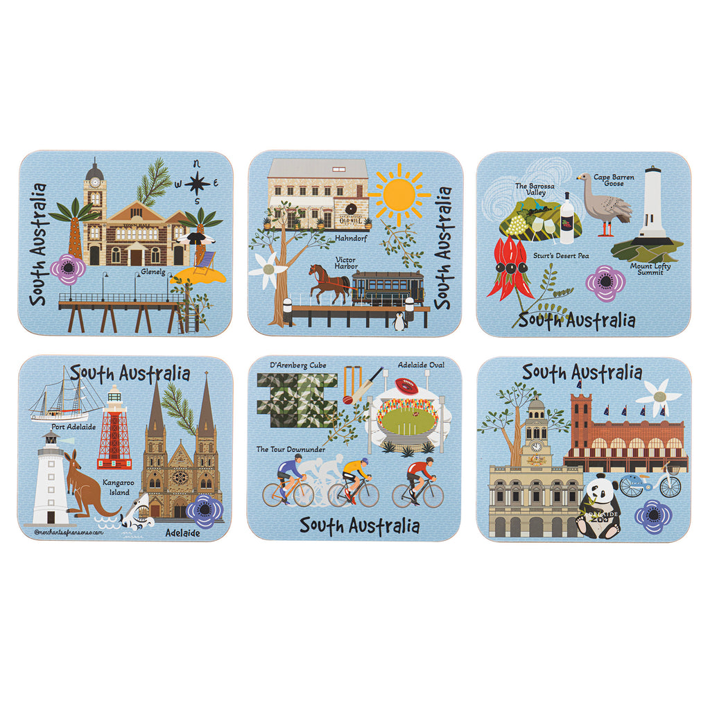 Land Down Under SA 6pk Coaster
