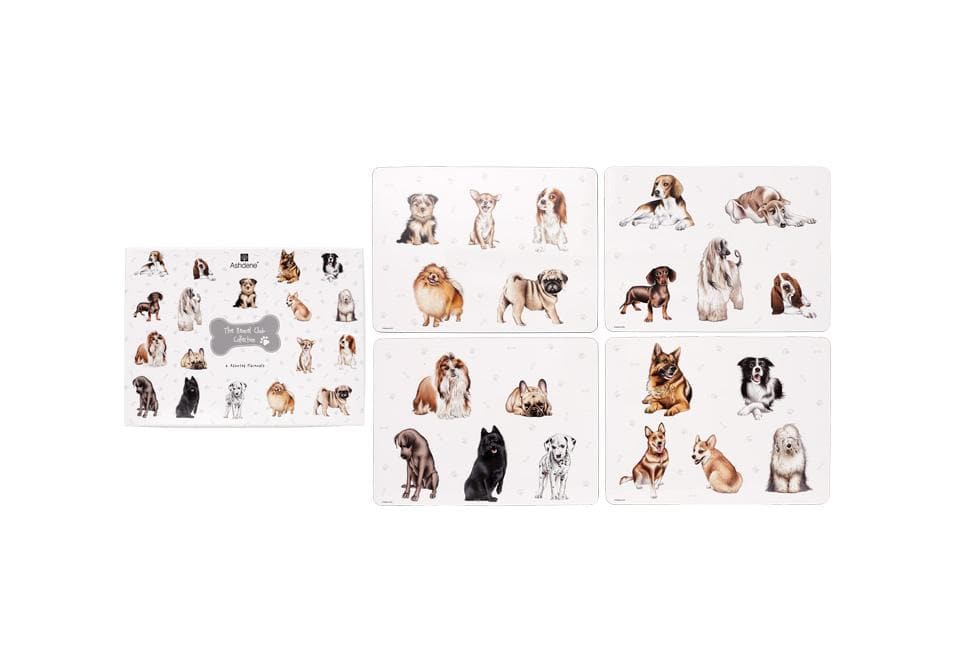 Kennel Club 4pk Placemat by Designer Alanna Rance 