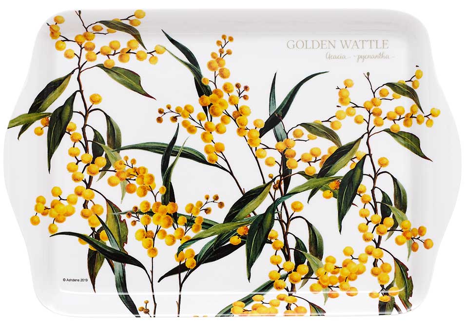 Aus Floral Emblems Wattle Scatter Tray