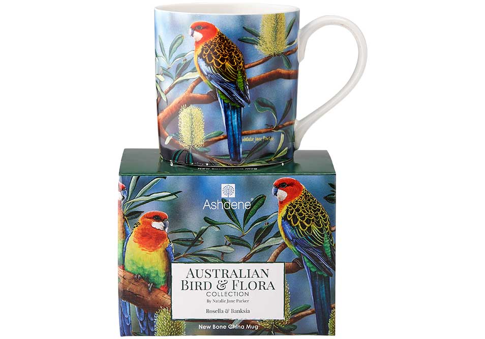 Aus Bird & Flora Rosella & Banksia Mug