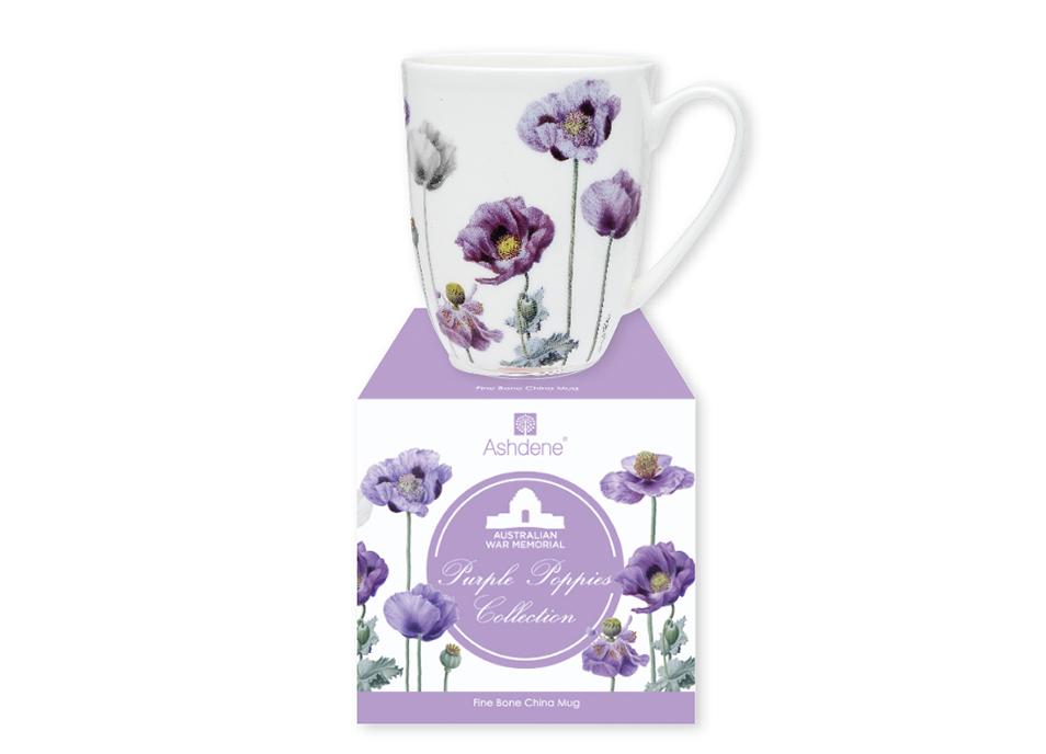 Purple Poppies AWM Coupe Mug