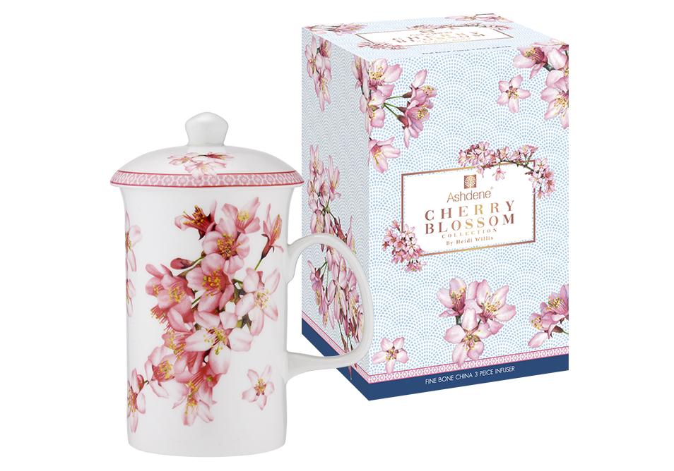Cherry Blossom 3 Piece Infuser featuring delicate pink cherry blossoms