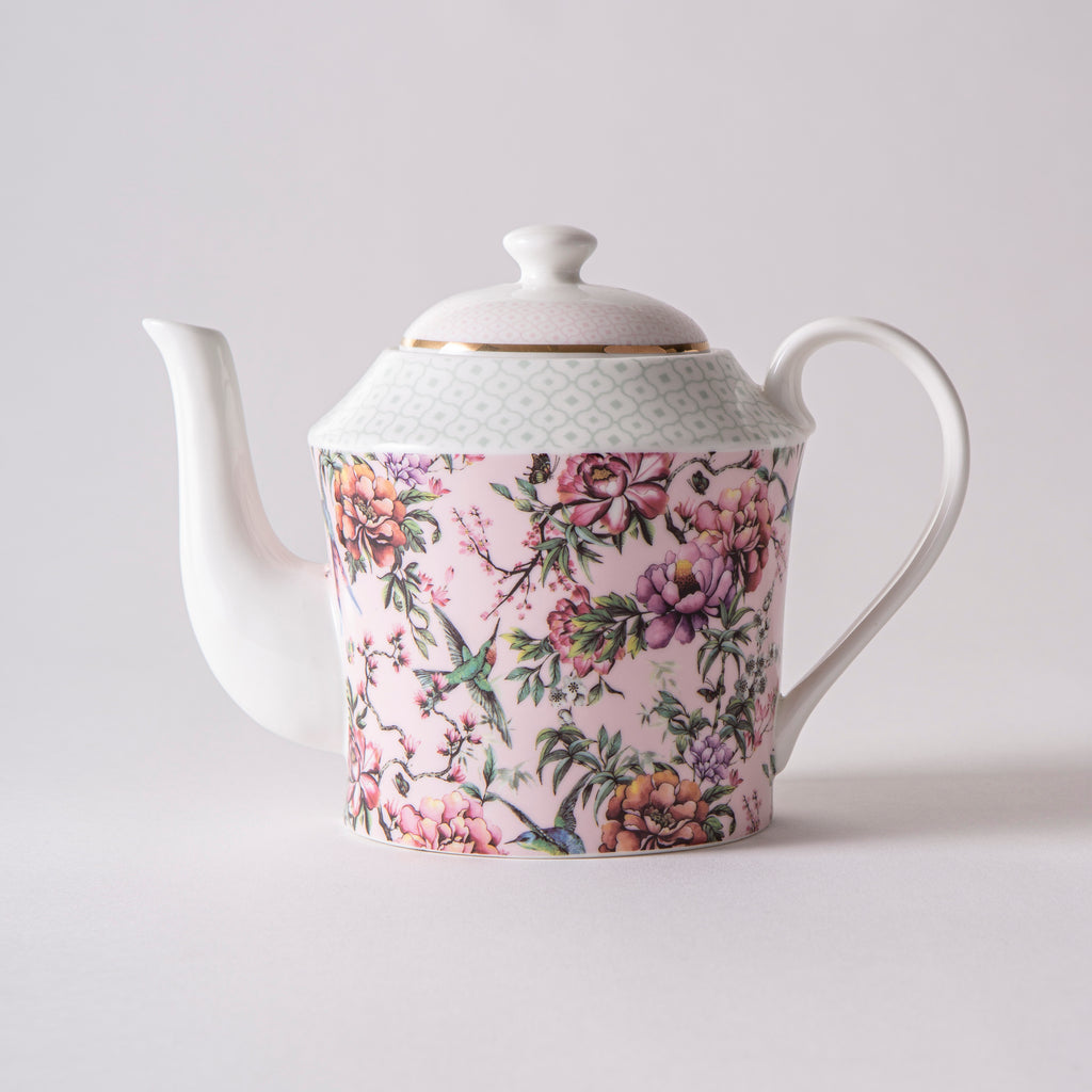 Chinoiserie Infuser pastel teaware