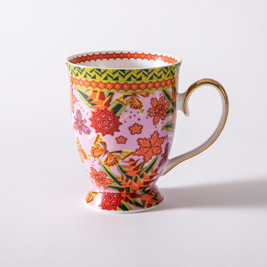 colourful Butterfly Heliconia Mug