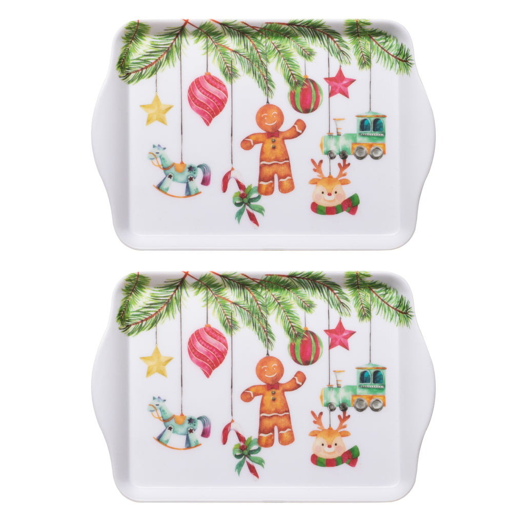 Hanging out for Christmas Scatter Tray - Set of 2