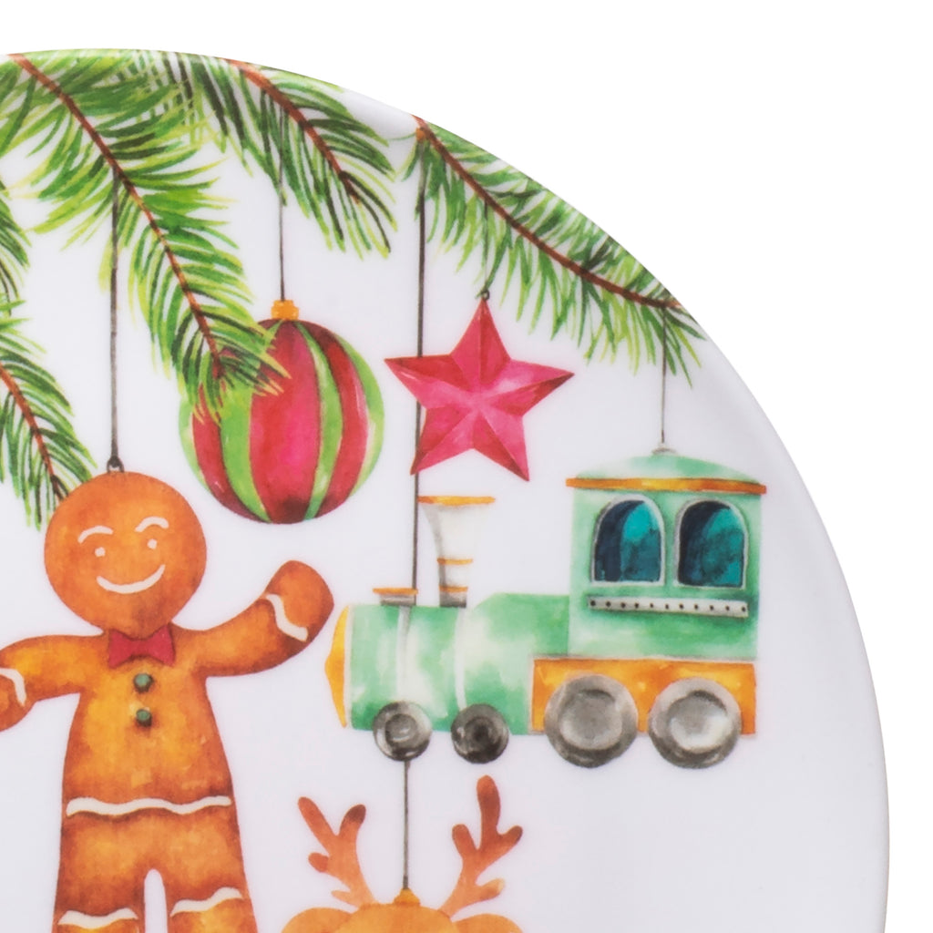 Christmas Plate featuring a gingerbread man design.