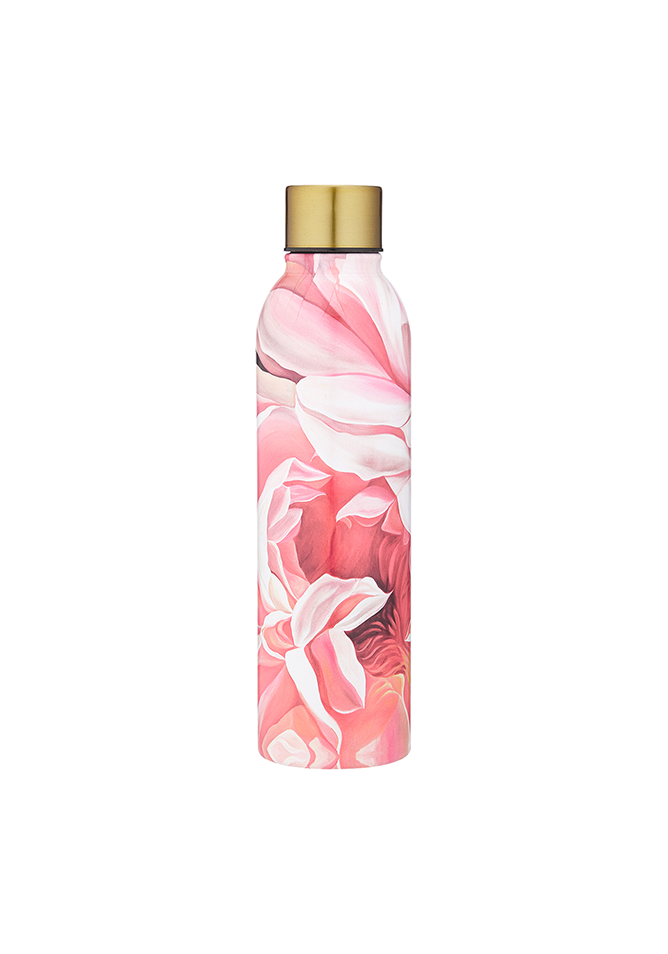 Peach Blooms Insulated Drink Bottle