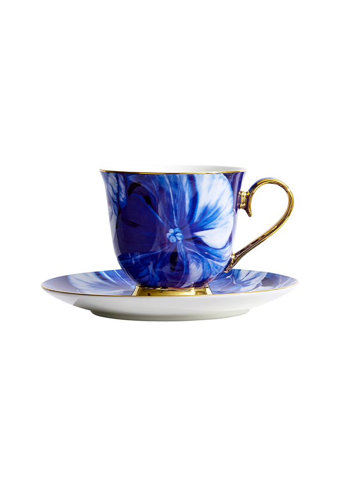 blue Blooms Cup & Saucer Set